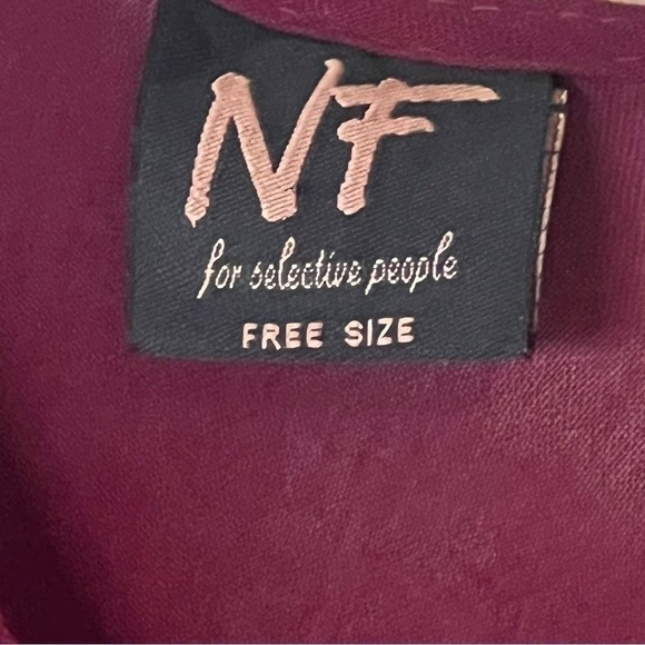 NF Embroidery Deep Cranberry  & Gold Color - Picture 7 of 7